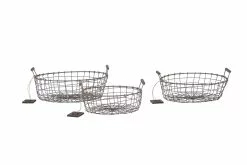 Natural Collections Pyöreät Säilytyskorit 3 Kpl Setissä