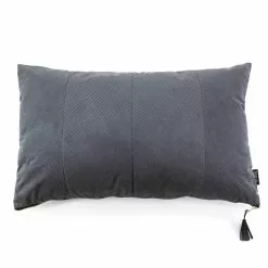 Harmaa Vakosamettityyny Kultaisella Vetoketjulla, 40×60