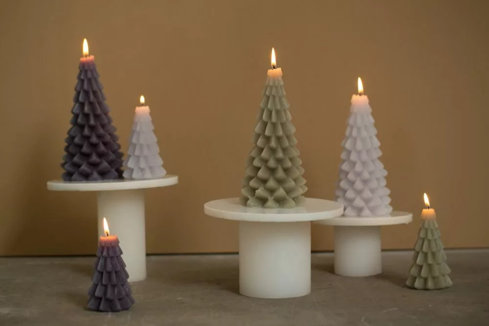 RUSTIK LYS Kuusikynttilä L, Vaaleanvihreä - Image 2