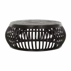 Positano Pyöreä Musta Sohvapöytä