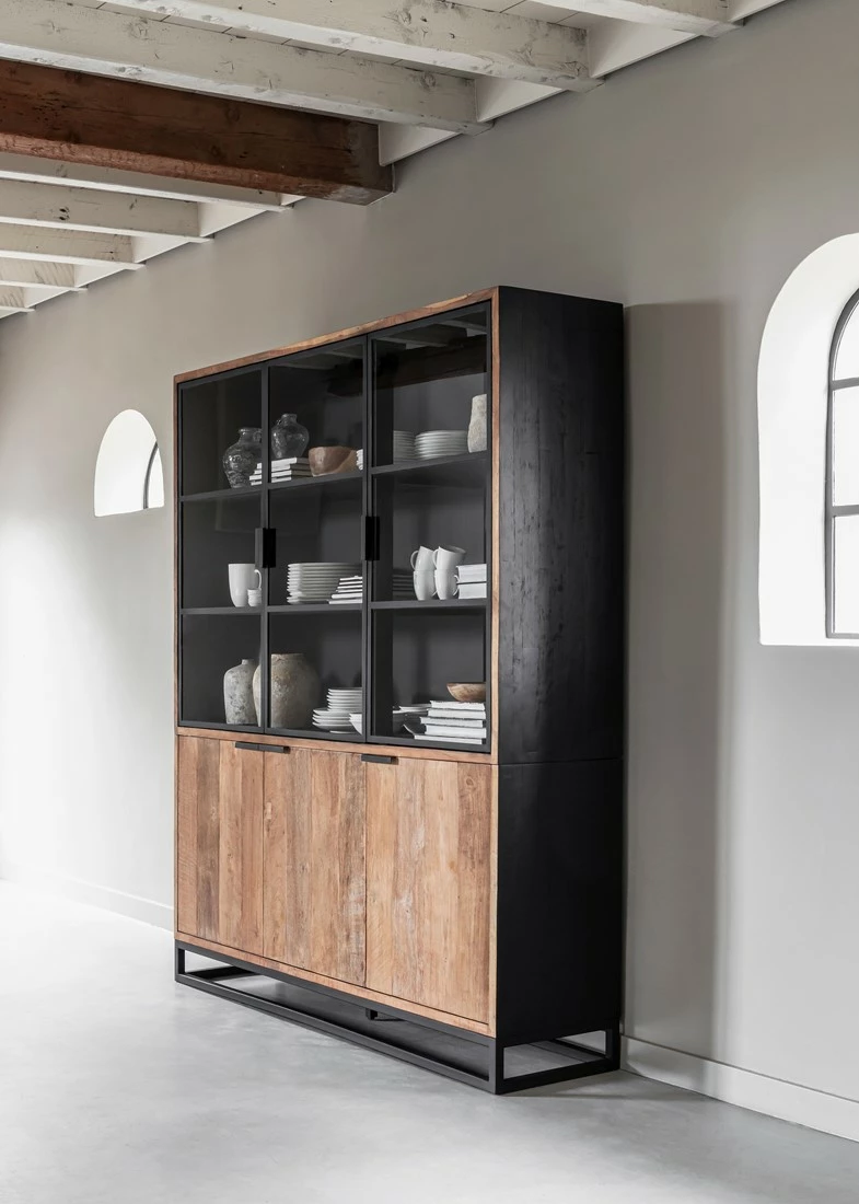 Cosmo Tiikkipuinen Vitriinikaappi 180 - Image 2