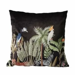 Musta Sisustustyyny Viidakkokuviolla 45×45